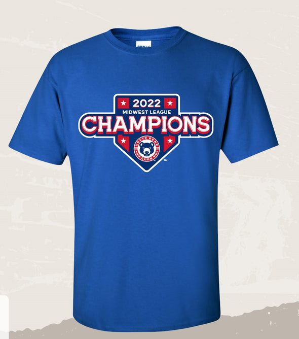 South Bend Cubs 2022 MWL Champions Player Tee