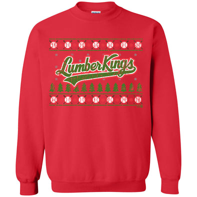 Clinton LumberKings Red Holiday Script Sweatshirt