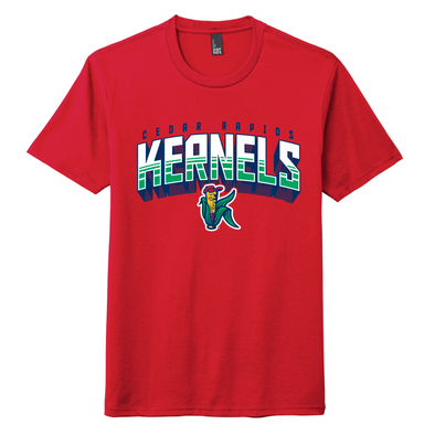 Kernels Red T shirt with Kapow logo