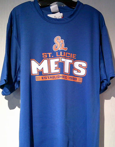 Youth '23 Royal Blue St Lucie Mets short sleeve T Shirt