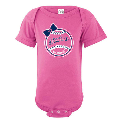 Greenville Drive Soft as a Grape Pink Bow Onesie
