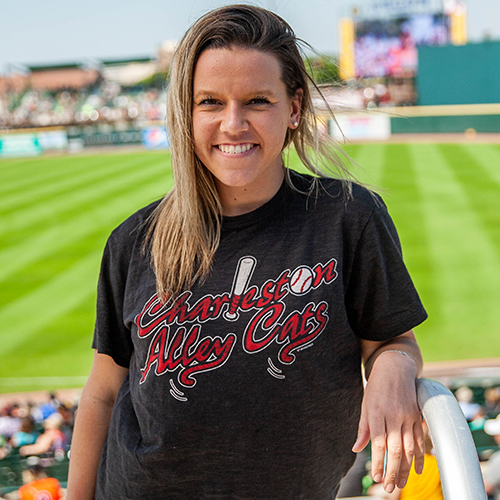 Charleston Alley Cats Wordmark Hometown Collection '47 Black T-shirt