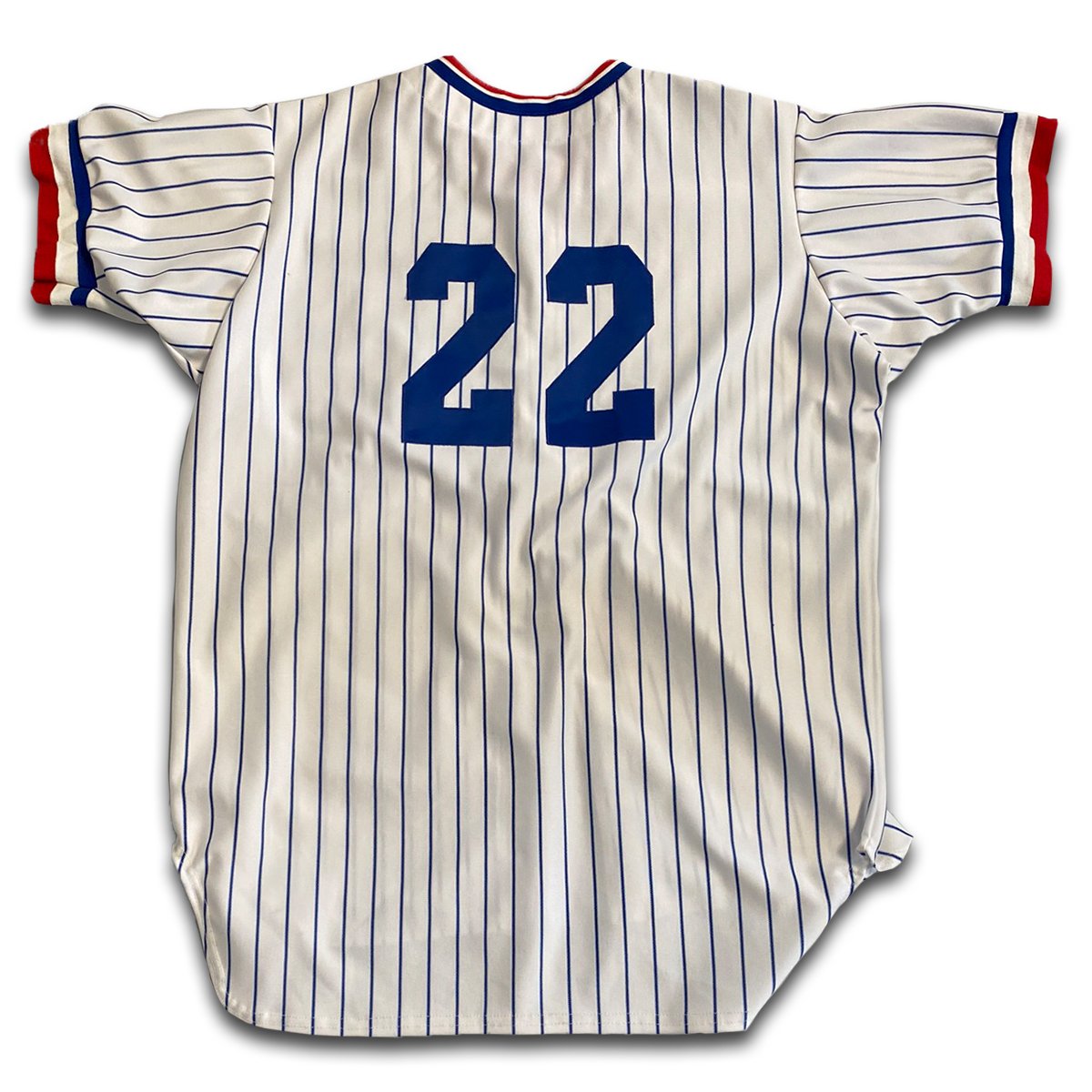 Columbus Clippers Retro Royal Pinstripe #22 Authentic Jersey