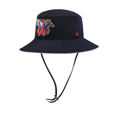 Wichita Wind Surge '47 Adult Navy Panama Pail Bucket Hat