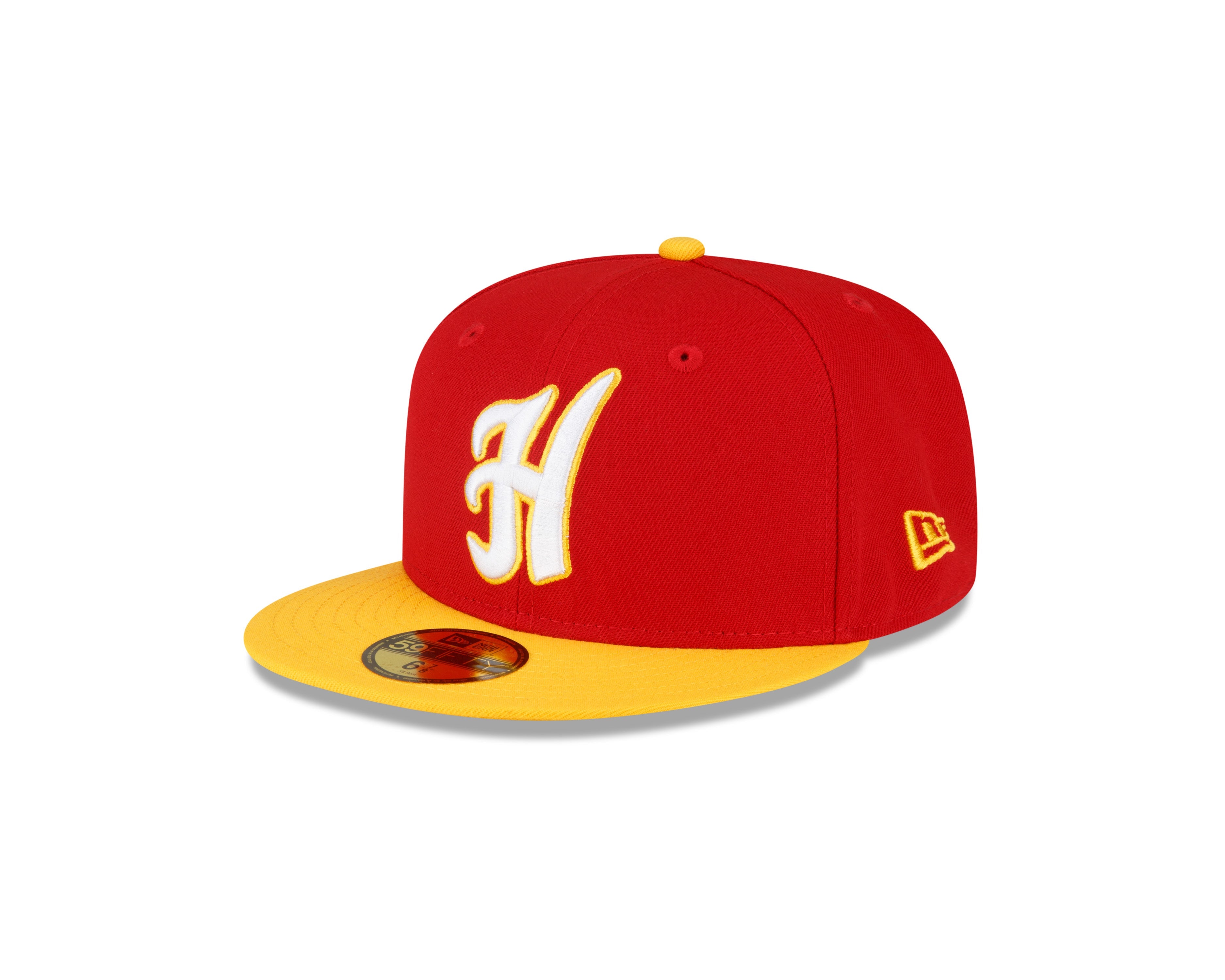 red fitted hats
