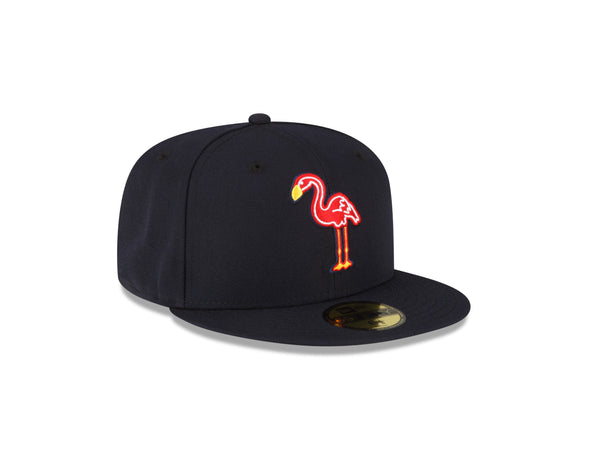 Miami Beach Flamingos Hometown Collection New Era 59FIFTY Navy Fitted Cap