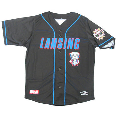 Lansing Lugnuts Marvel’s Defenders of the Diamond OT Sports Street Wear Youth Jersey