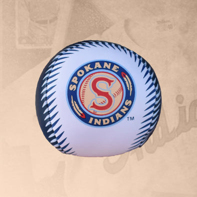 Spokane Indians Soft Logo Ball - White w/Navy