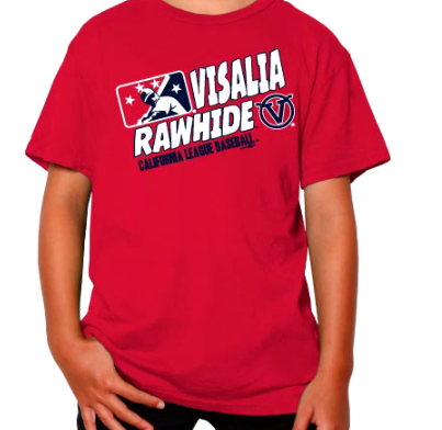 Visalia Rawhide California League Baseball Red Victory Youth Shirt
