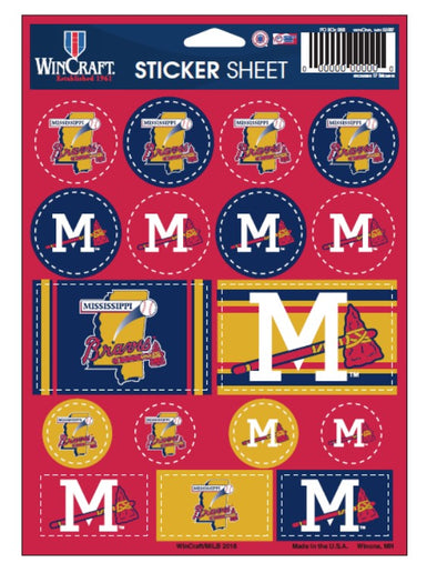 Mississippi Braves Sticker Sheet