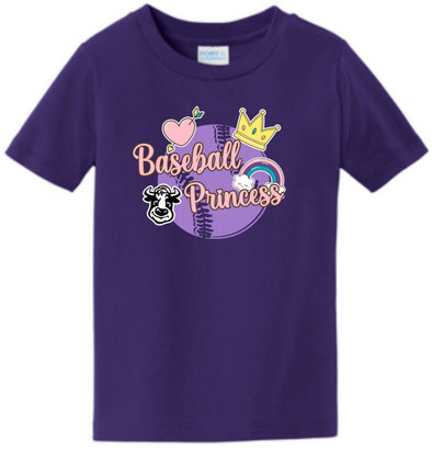 Toddler Baseball Princess Tee