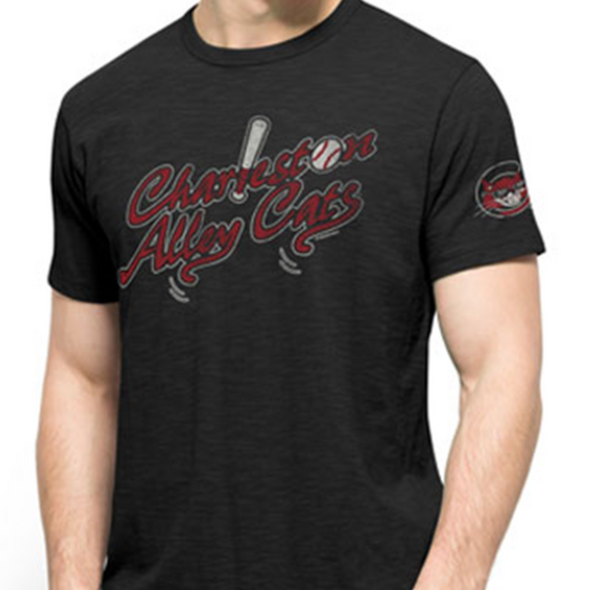 Charleston Alley Cats Wordmark Hometown Collection '47 Black T-shirt