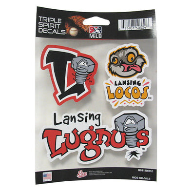 Lansing Lugnuts Triple Sticker Sheet