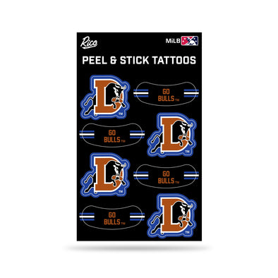 Durham Bulls Rico Peel/Stick Tattoos