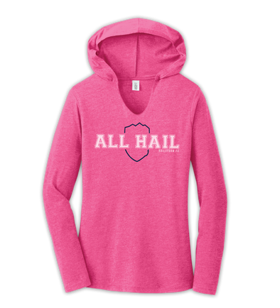 Womens Pink All Hail Hooded T-Shirt
