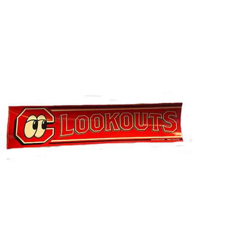 Chattanooga Lookouts Bumper Sticker Decal Red
