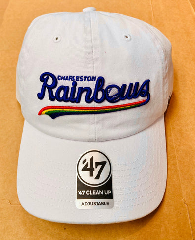 Charleston RiverDogs White Script '47 Clean Up Rainbows Cap
