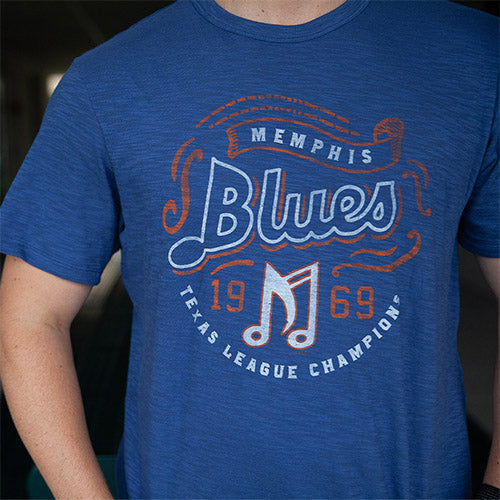 Memphis Blues Hometown Collection "1969 Texas League Champions" '47 Light Navy T-shirt