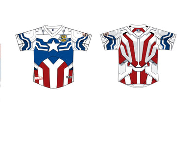 Charleston RiverDogs On-Field Marvel Captain America Jersey