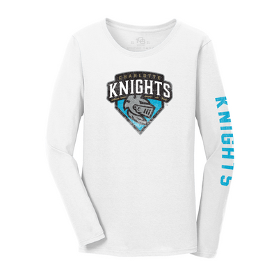 Charlotte Knights 108 Stitches Women Vintage Long Sleeve Tee